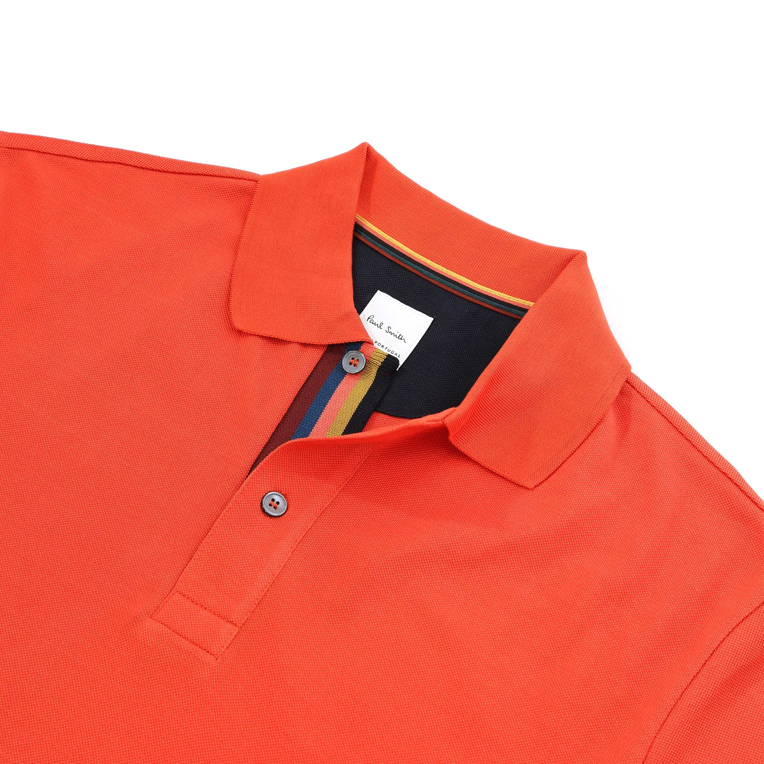 Paul Smith Placket Polo Shirt in Orange