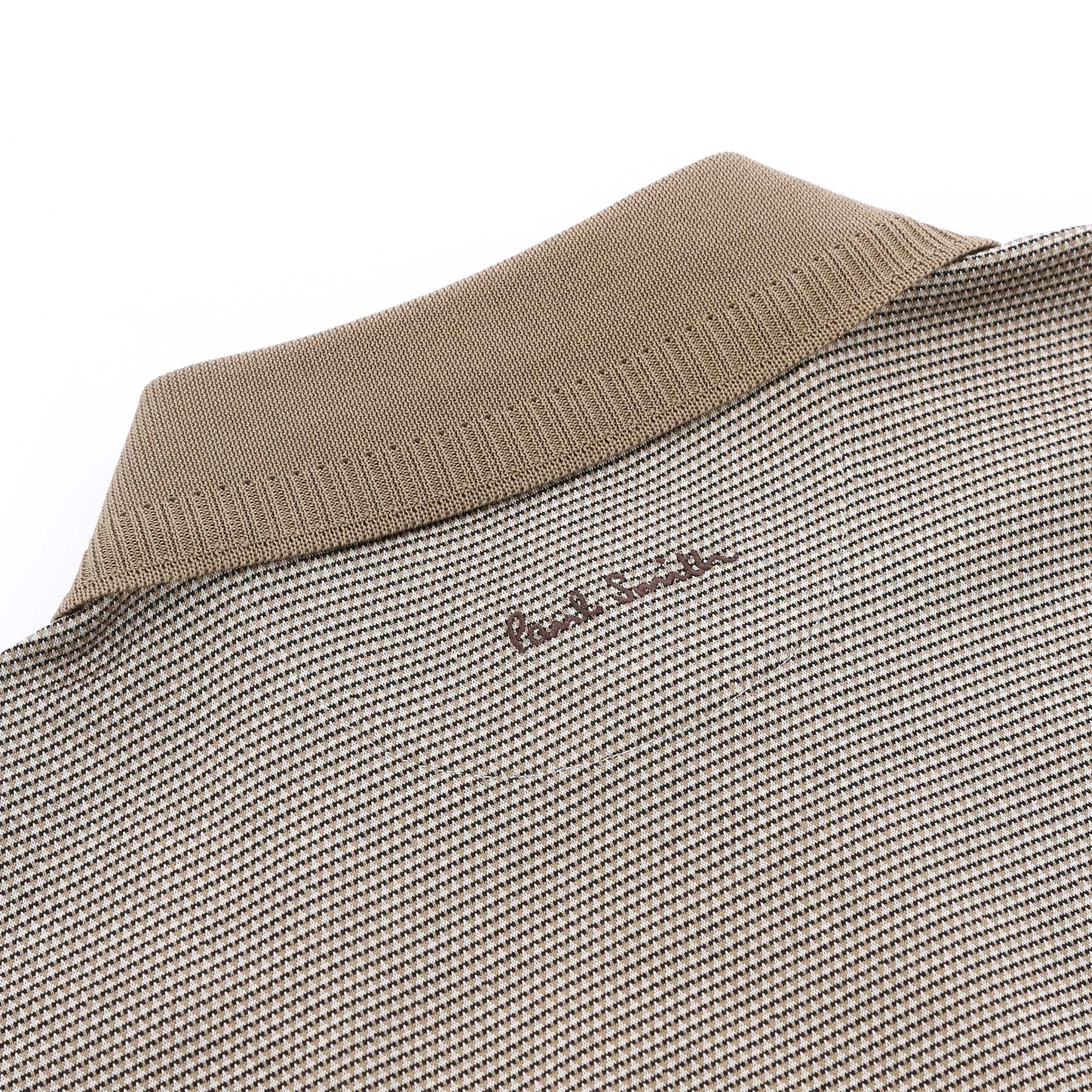 Paul Smith Zip Polo Shirt in Brown