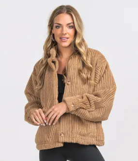 Peyton Sherpa Pile Jacket - Bourbon