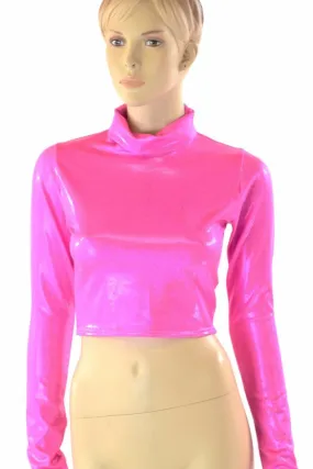 Pink Turtle Neck Crop