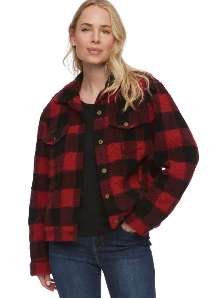 Plaid Sherpa Jacket