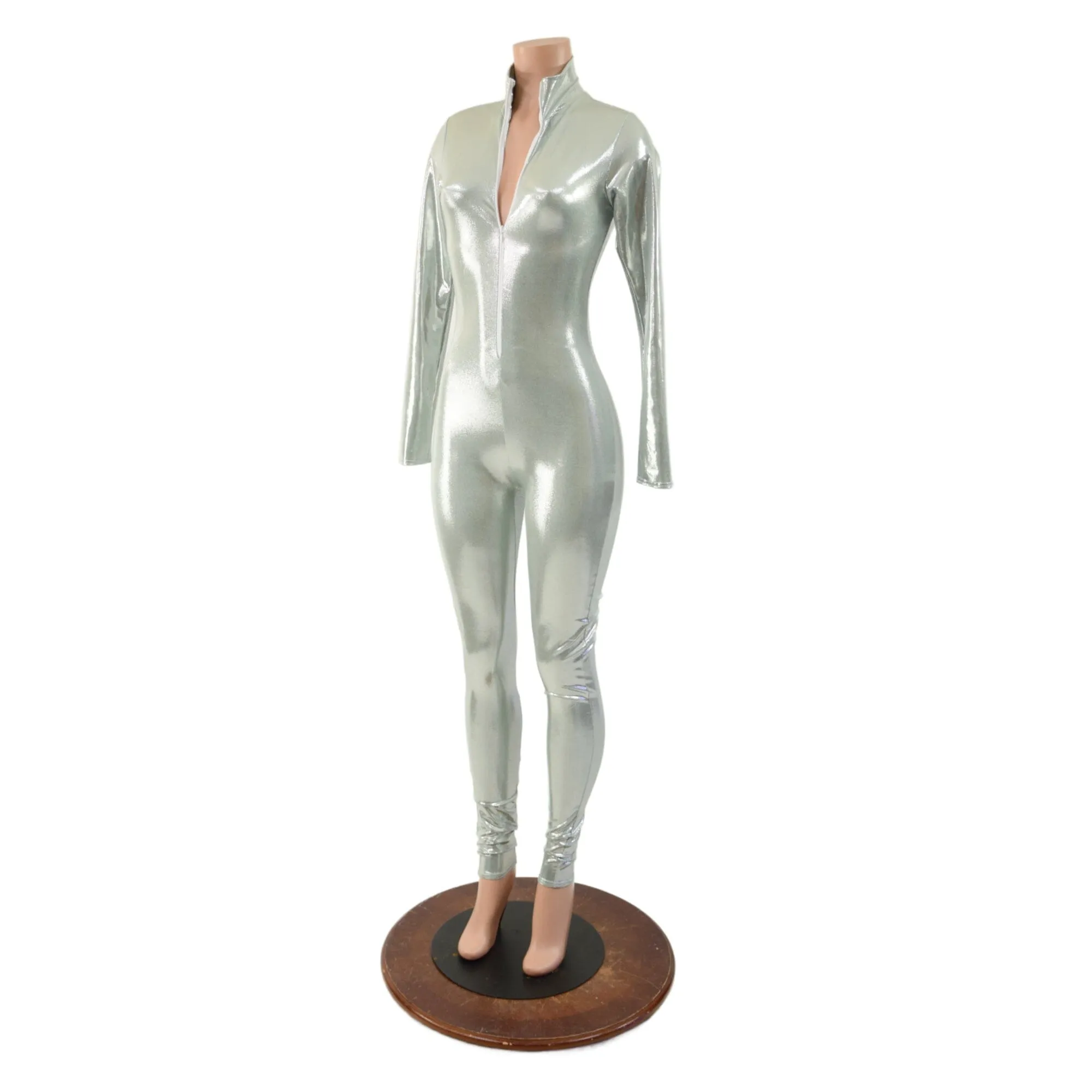 Platinum Turtle Neck Catsuit