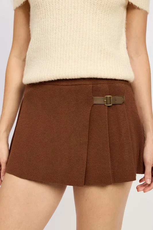 PLEATED MINI SKORT