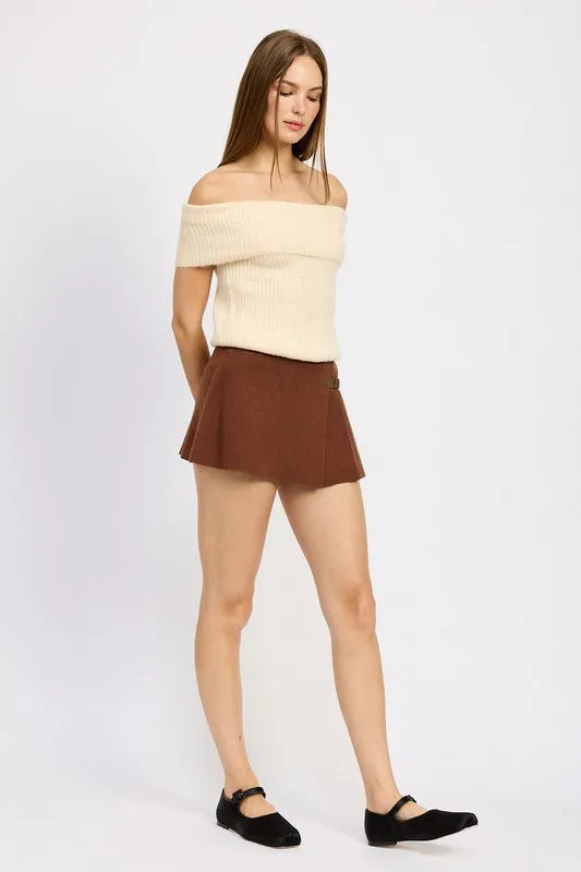 PLEATED MINI SKORT