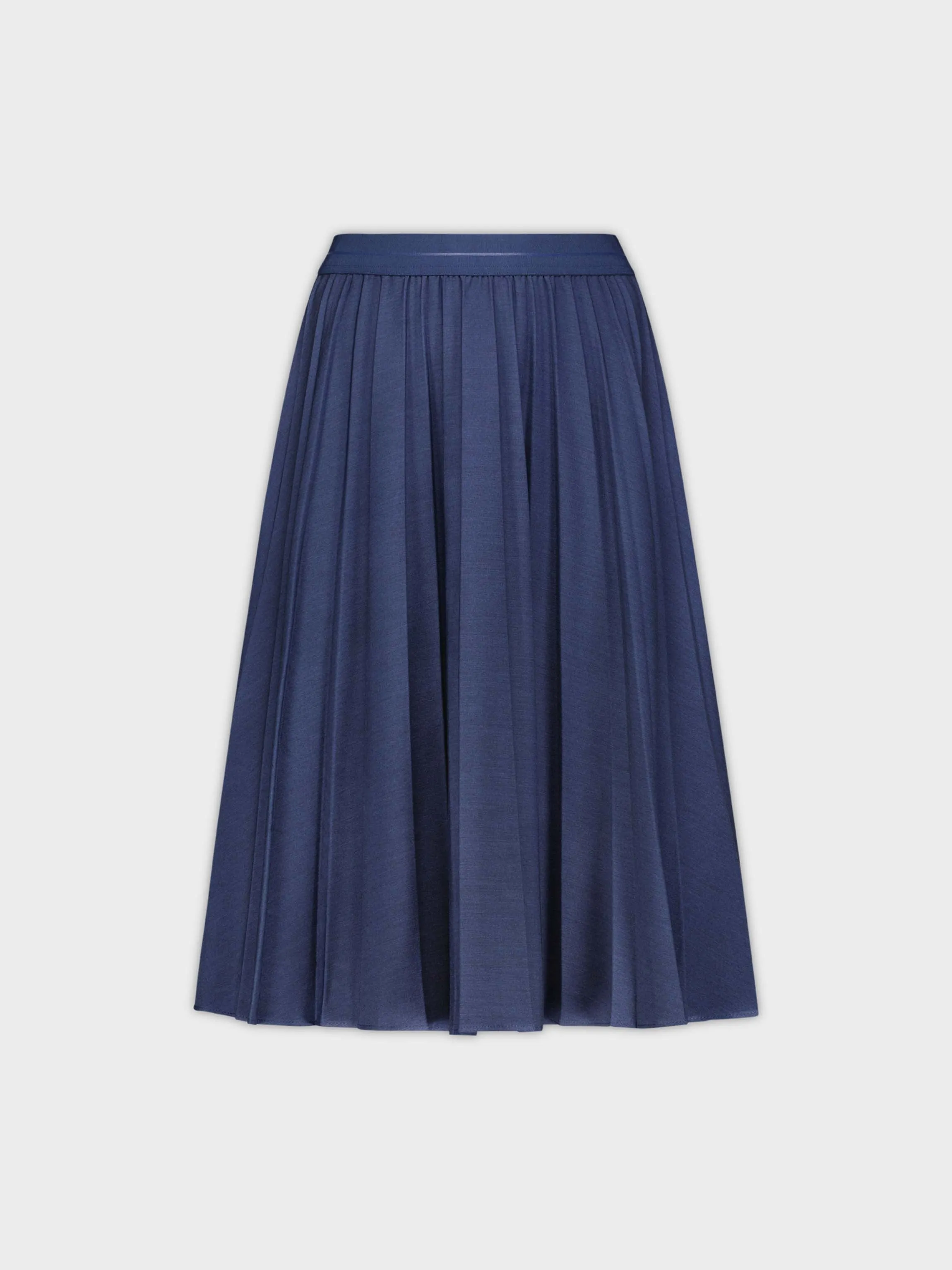 PLEATED SKIRT 26"-DENIM DARK BLUE