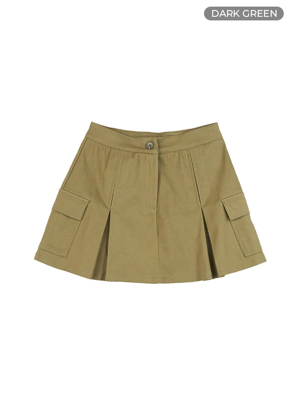 Pocket Pleated Cargo Mini Skirt IS427