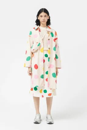 Polka Dots Midi Trench Coat