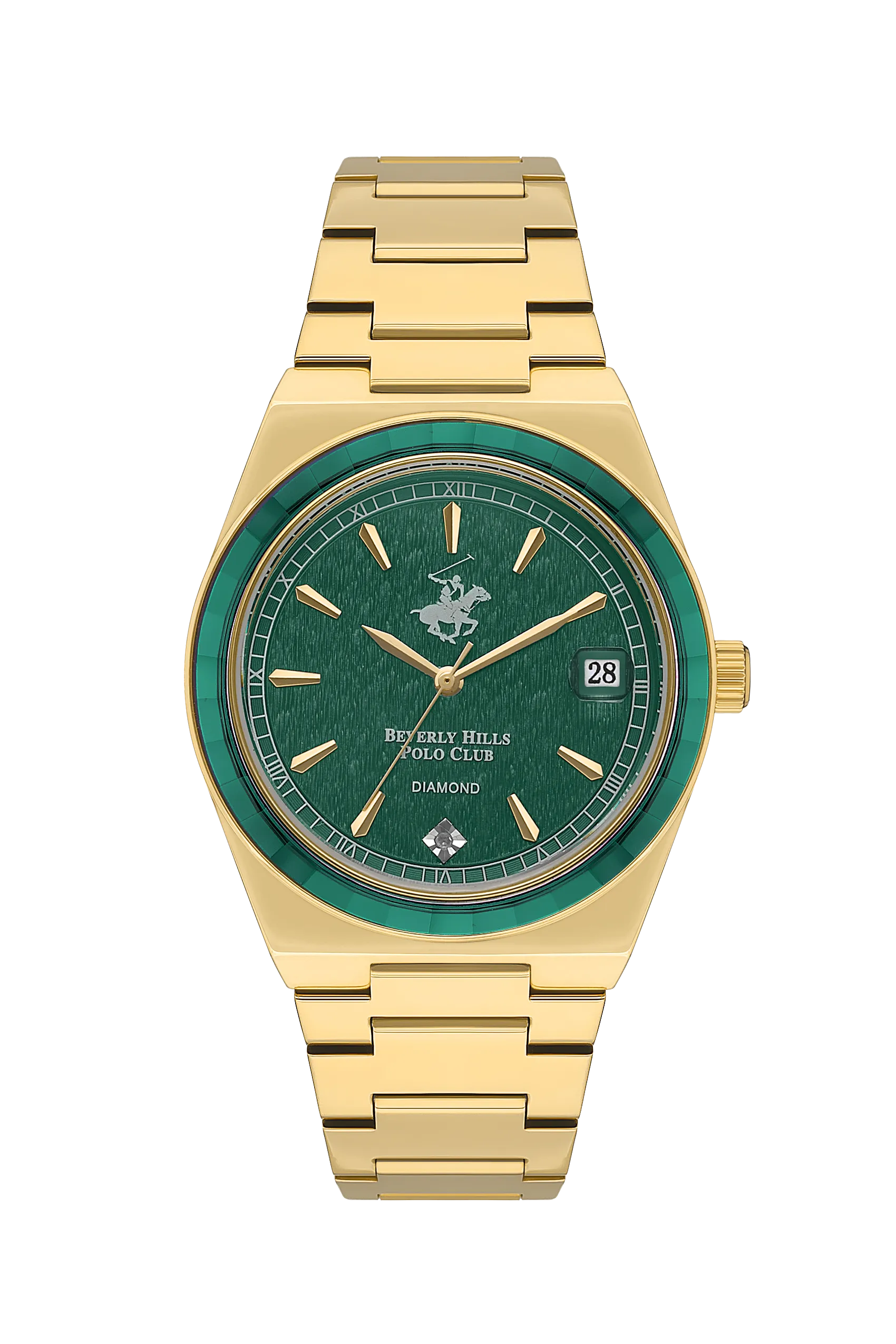 Polo - BP3562C.170 Ladies 3 Hands - Date Green Dial Ceramic Sapphire Coated Glass Diamond