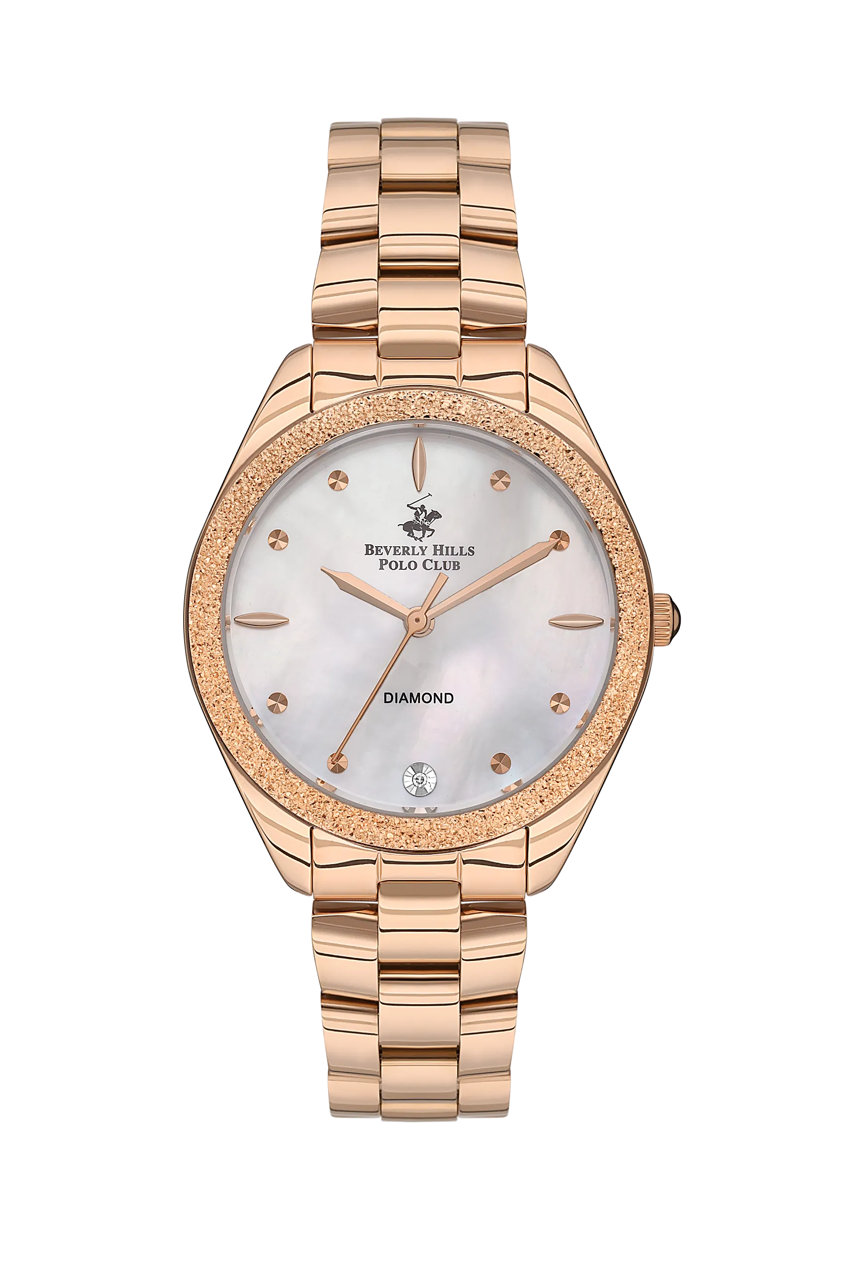 Polo - BP3564C.420 Ladies 3 Hands White Dial Ceramic Sapphire Coated Glass Diamond