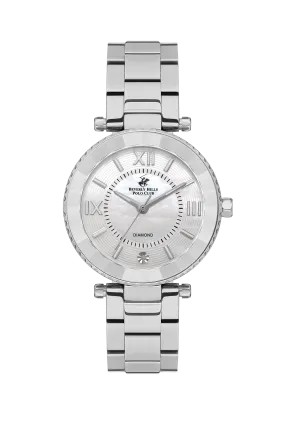 Polo - BP3566C.320 Ladies 3 Hands White Dial Ceramic Sapphire Coated Glass Diamond