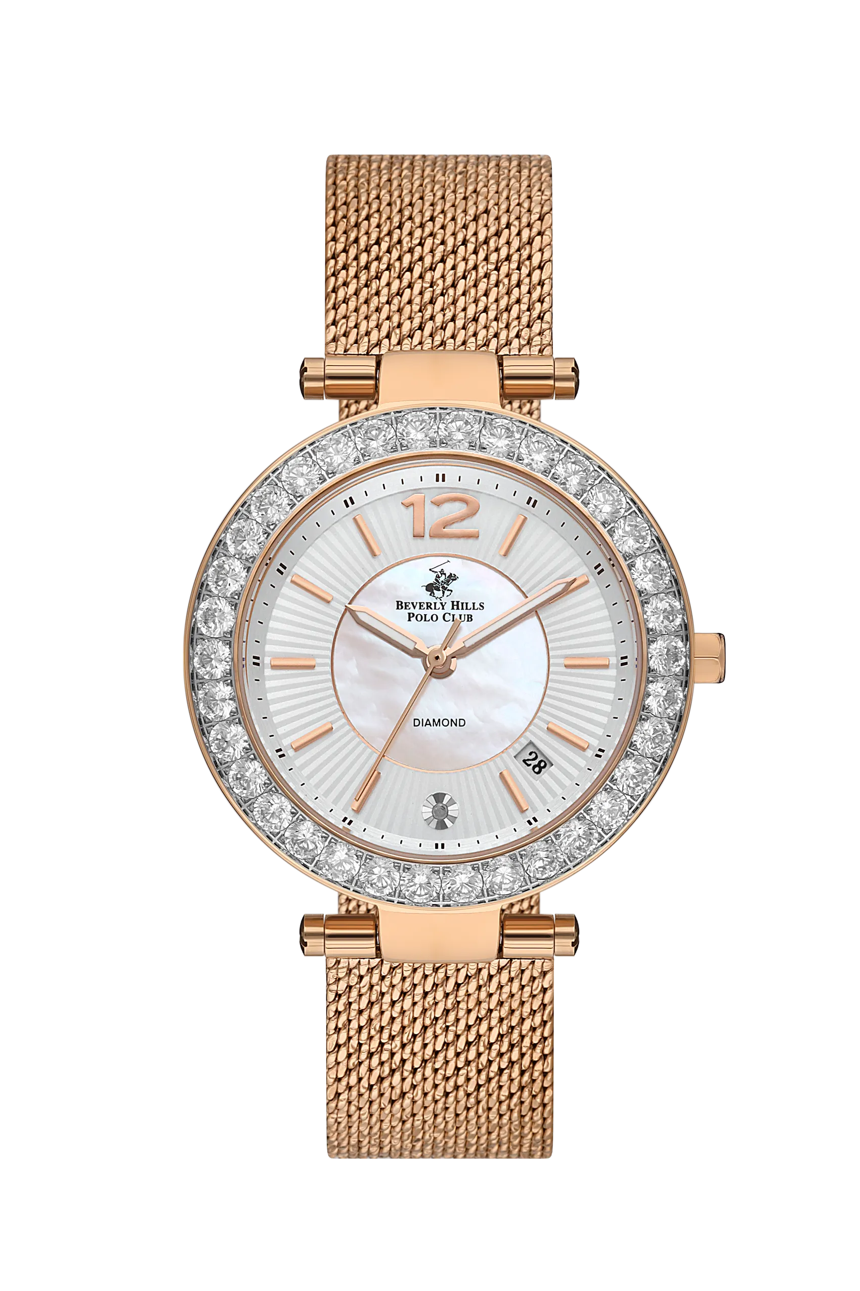 Polo - BP3589C.420 Ladies 3 Hands - Date White Dial Ceramic Sapphire Coated Glass Diamond