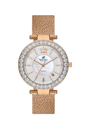 Polo - BP3589C.420 Ladies 3 Hands - Date White Dial Ceramic Sapphire Coated Glass Diamond