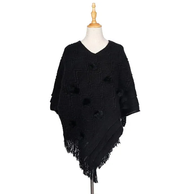 PomPom Fringed Wrap