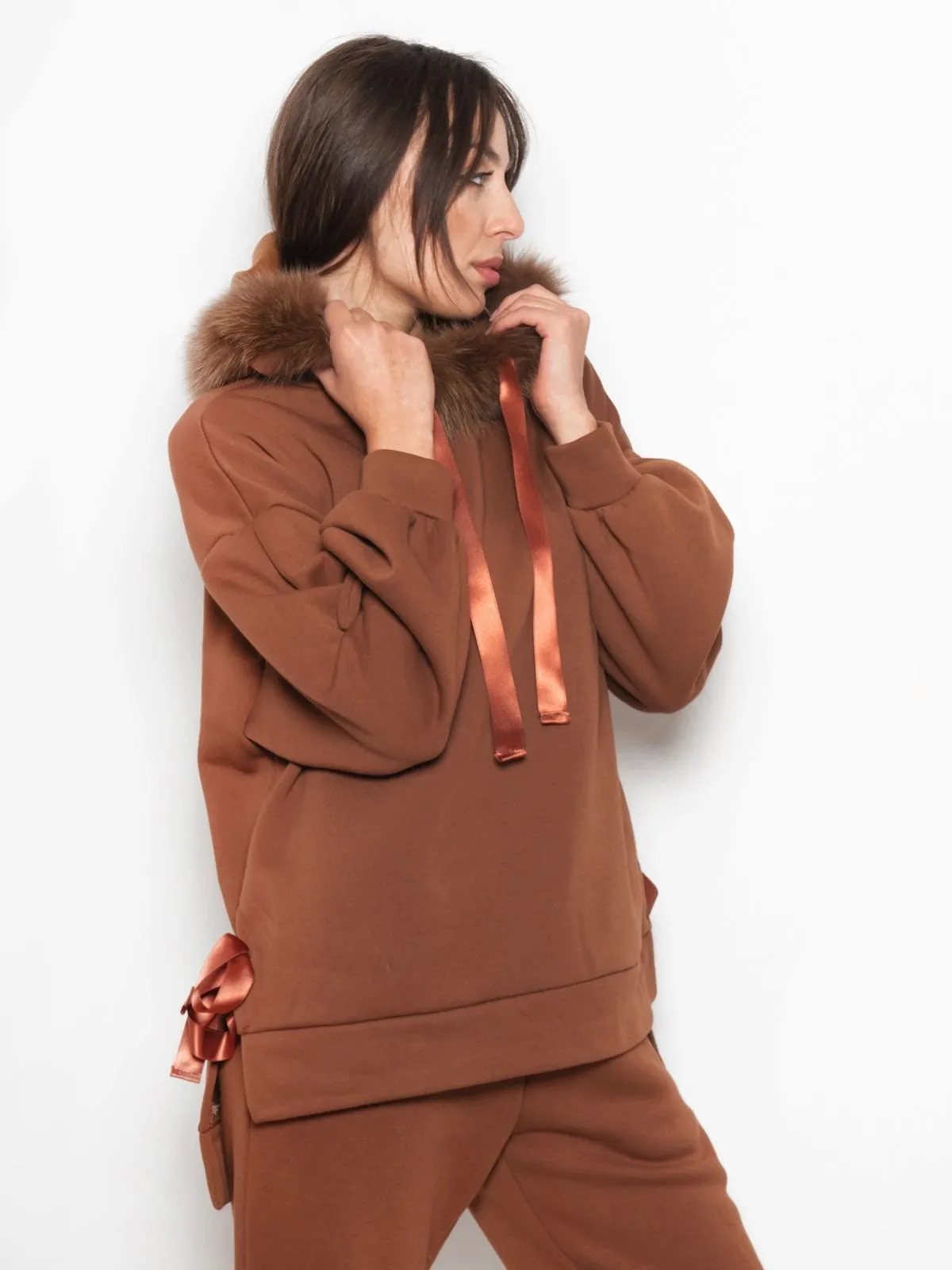 Porto Cervo - Jumpsuit with brown fox trim