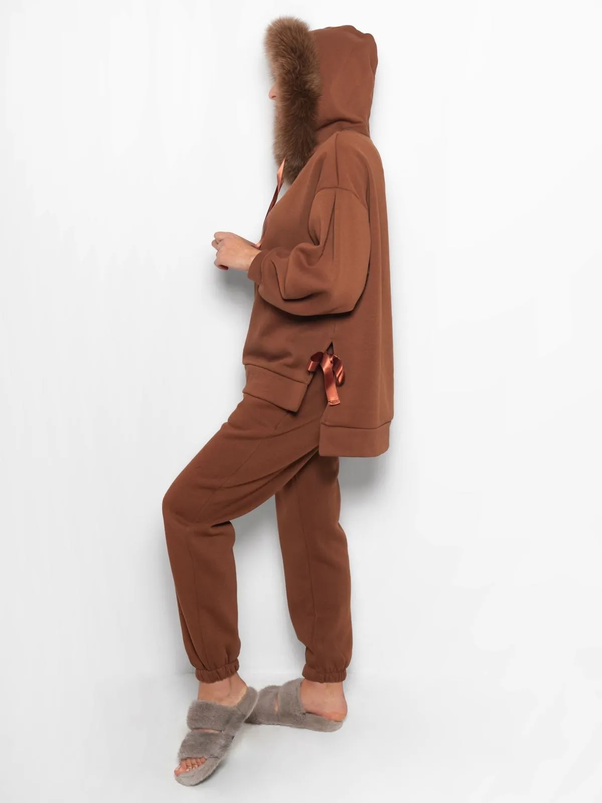 Porto Cervo - Jumpsuit with brown fox trim