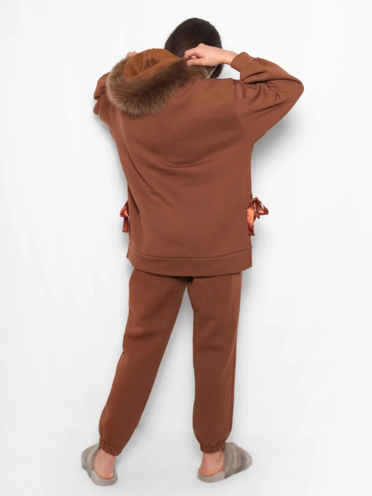 Porto Cervo - Jumpsuit with brown fox trim