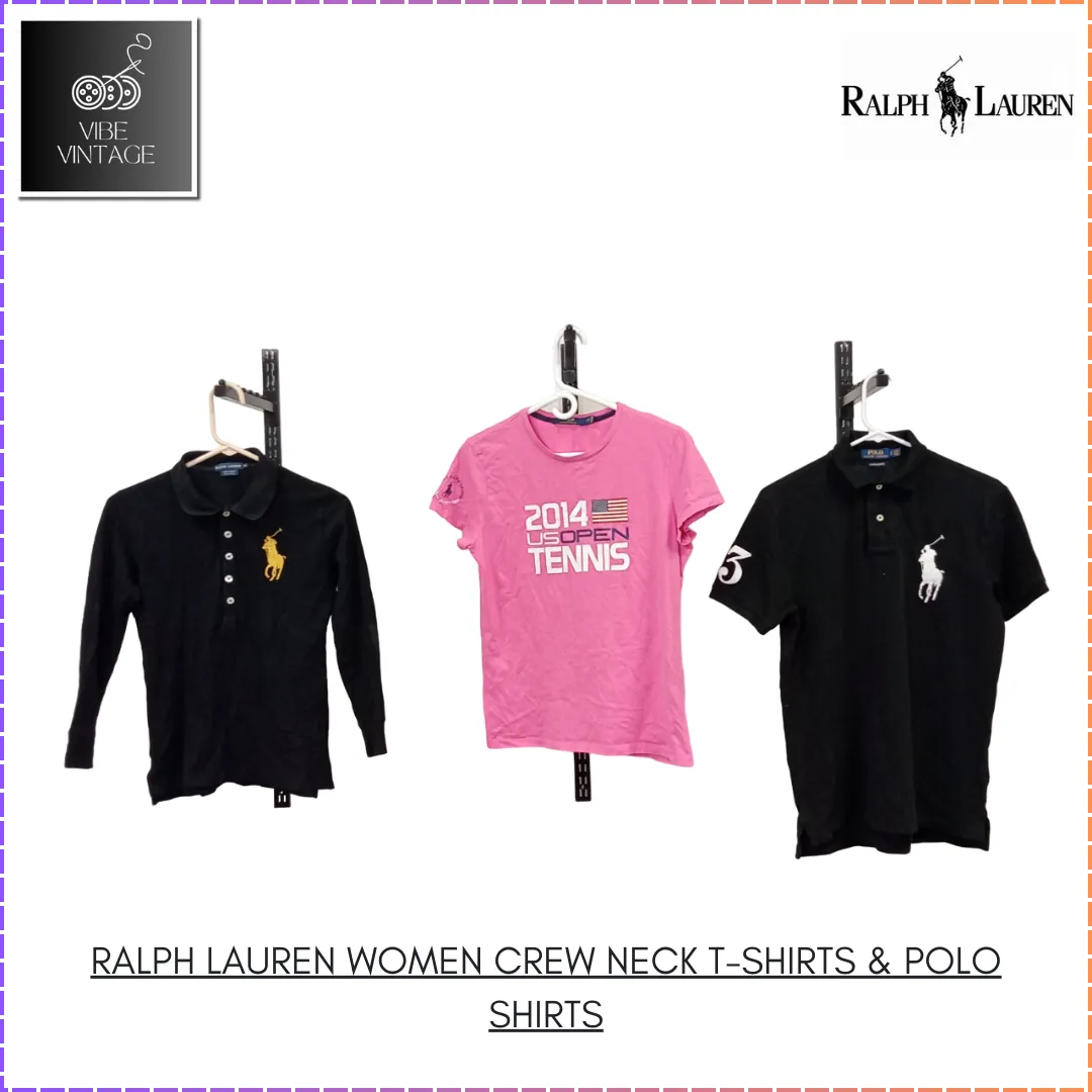 RALPH LAUREN WOMEN'S CREW NECK T-SHIRTS & POLO SHIRTS - 27 PCS