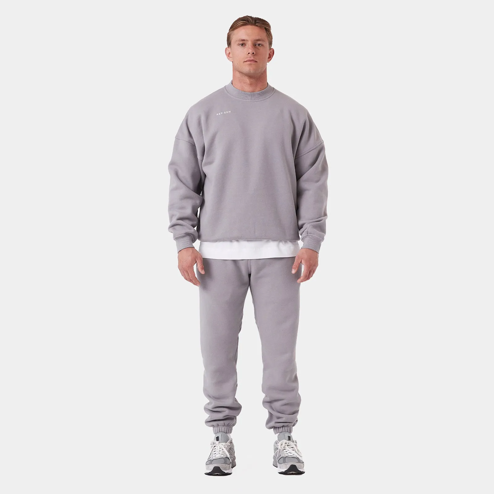 REC GEN - Mass Fleece Crew Chalk Grey