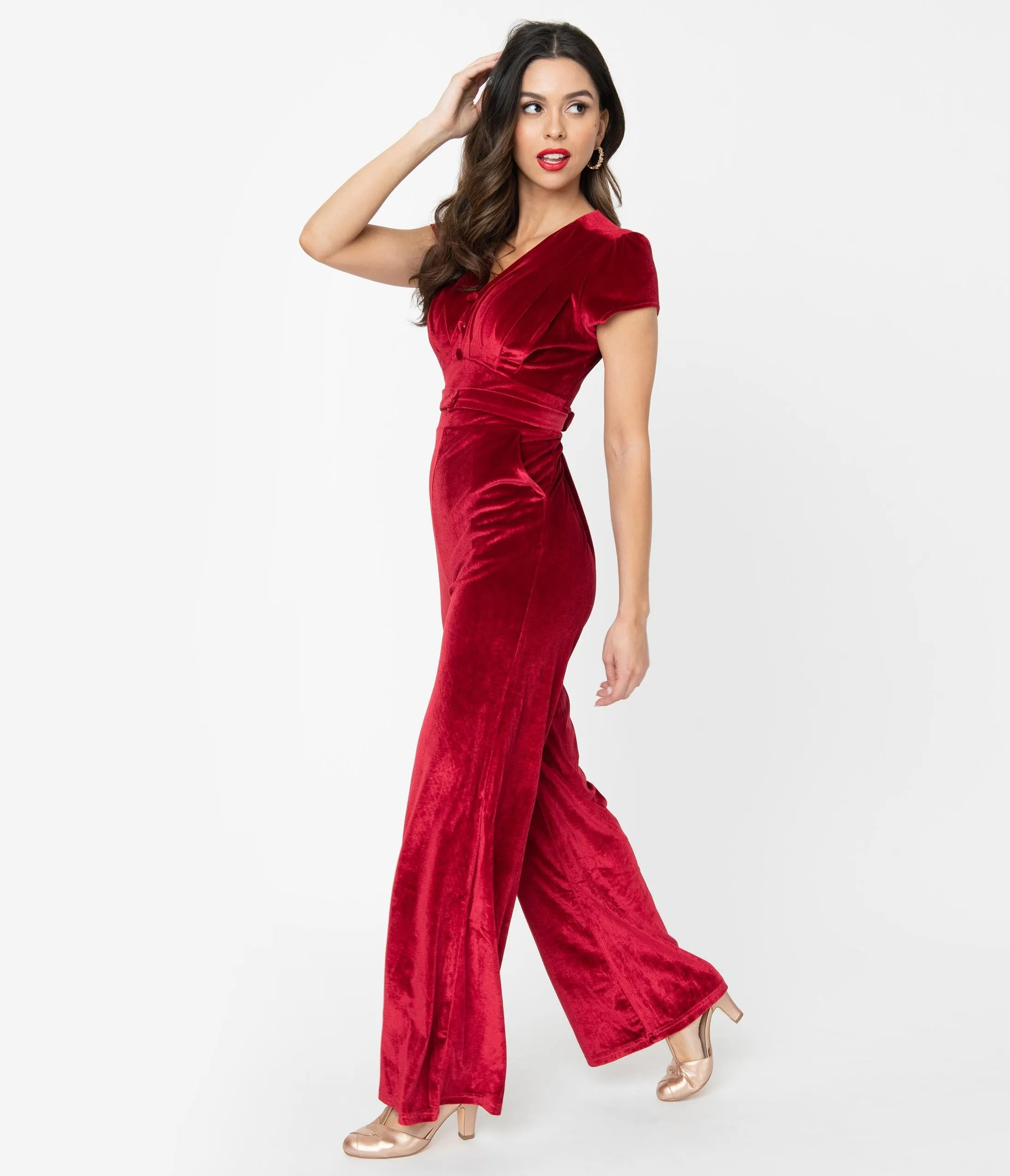 Red Velvet Jitterbug Jumpsuit