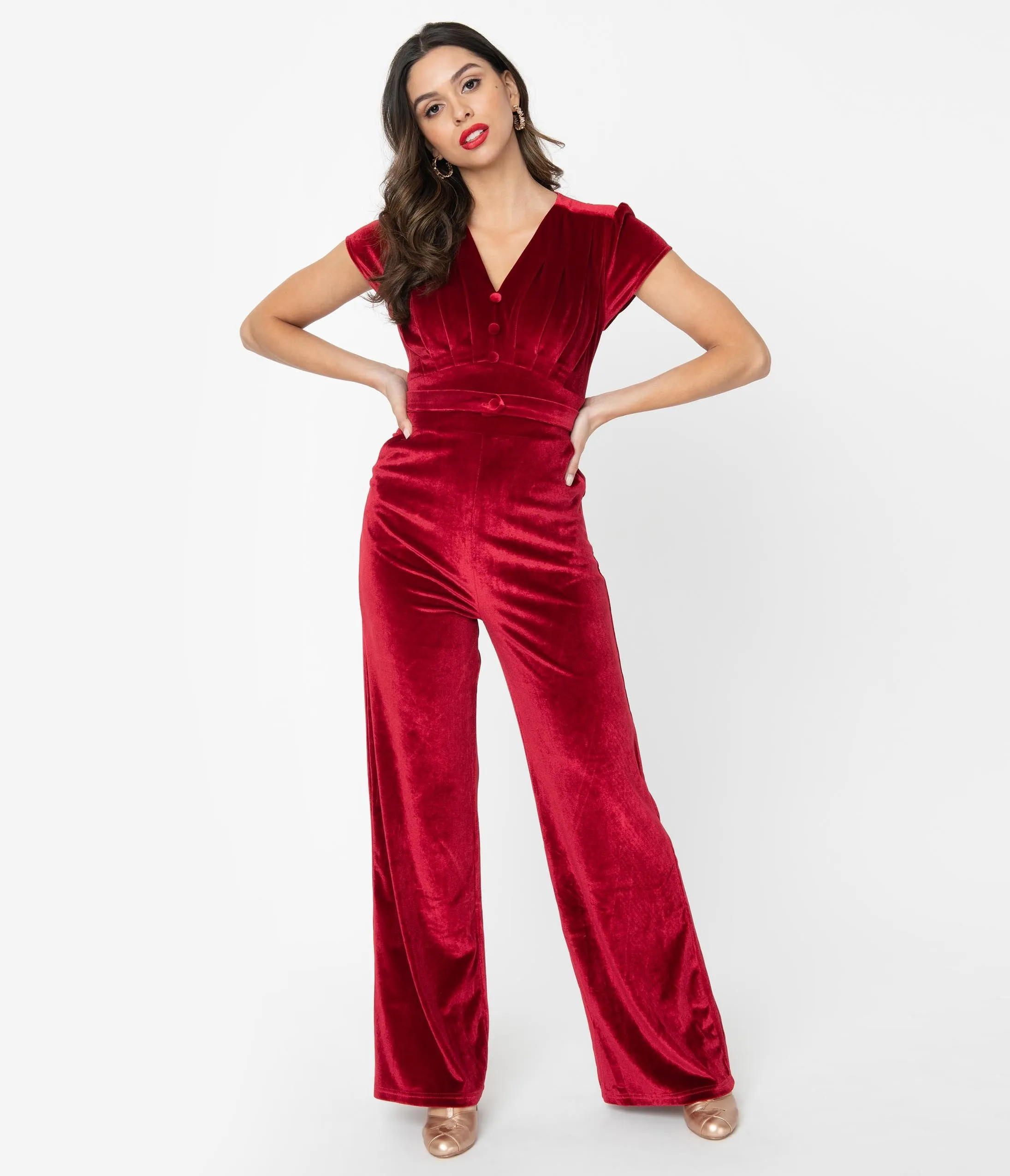 Red Velvet Jitterbug Jumpsuit