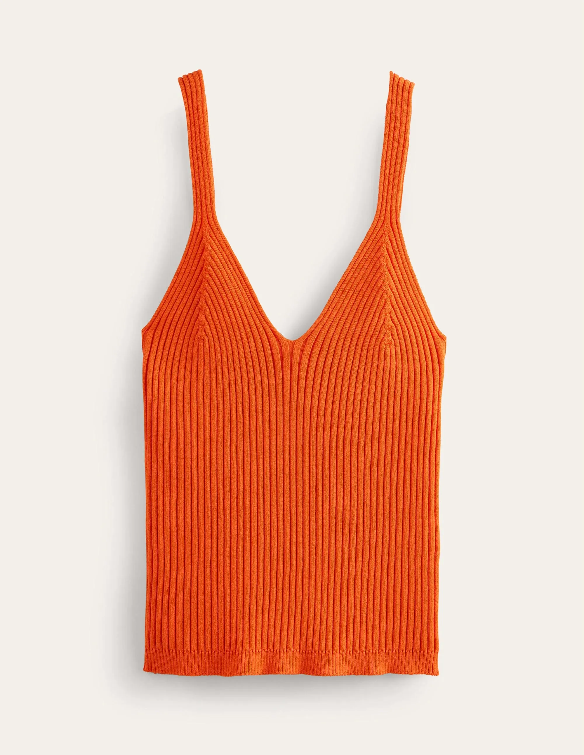 Ribbed Vest Top-Kumquat