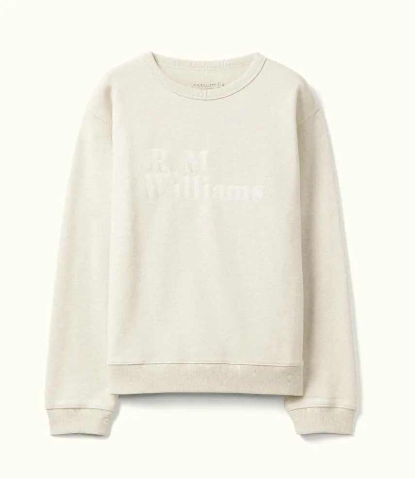 R.M.Williams - Bold Heritage Crewneck Sweatshirt - Oatmeal