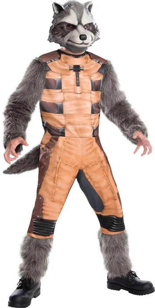 Rocket Raccoon Deluxe Boys Costume -Guardians of The Galaxy