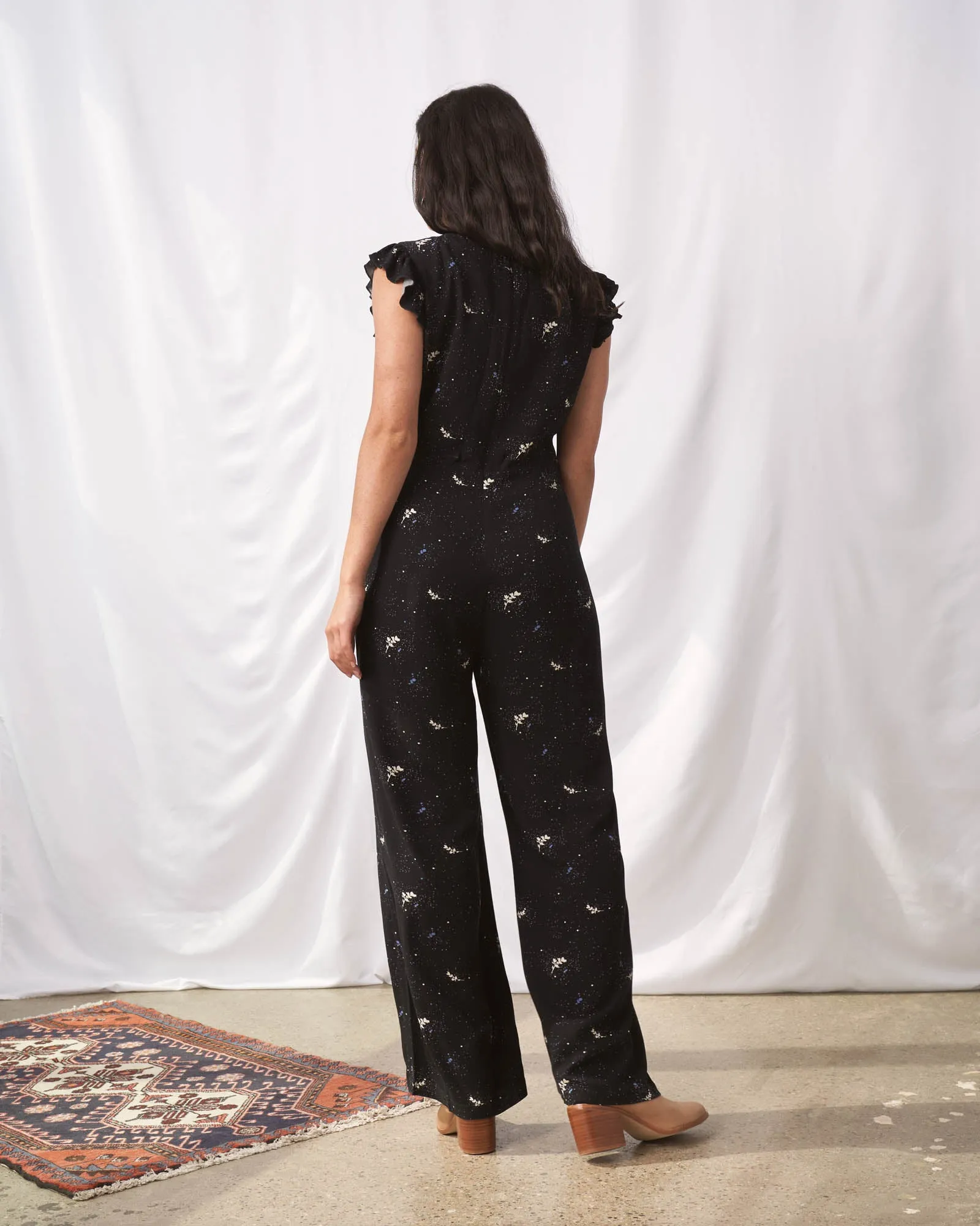 Ruffle Sleeve Jumpsuit