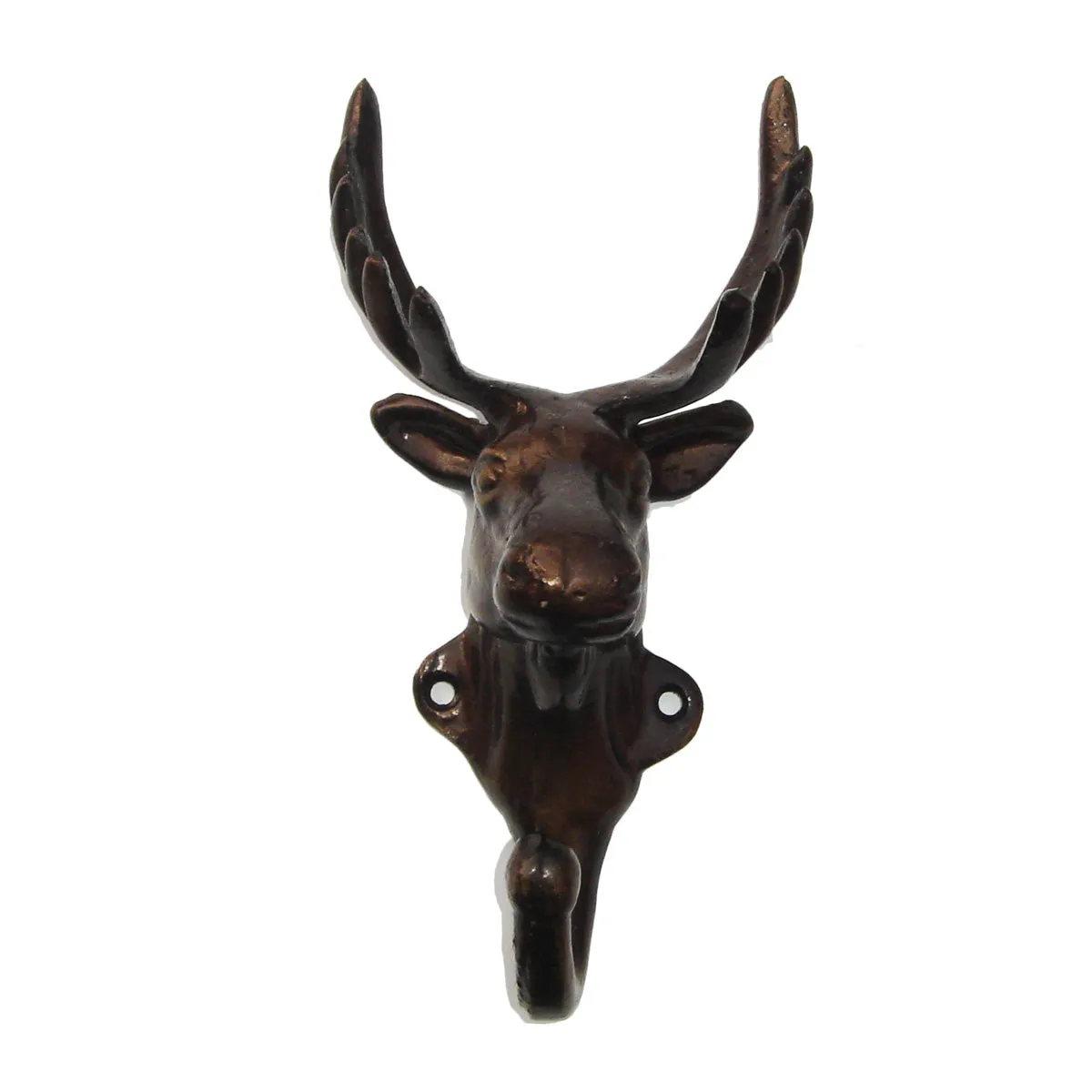 Rustic Cast Iron Wall Mount Deer Antlers Hook