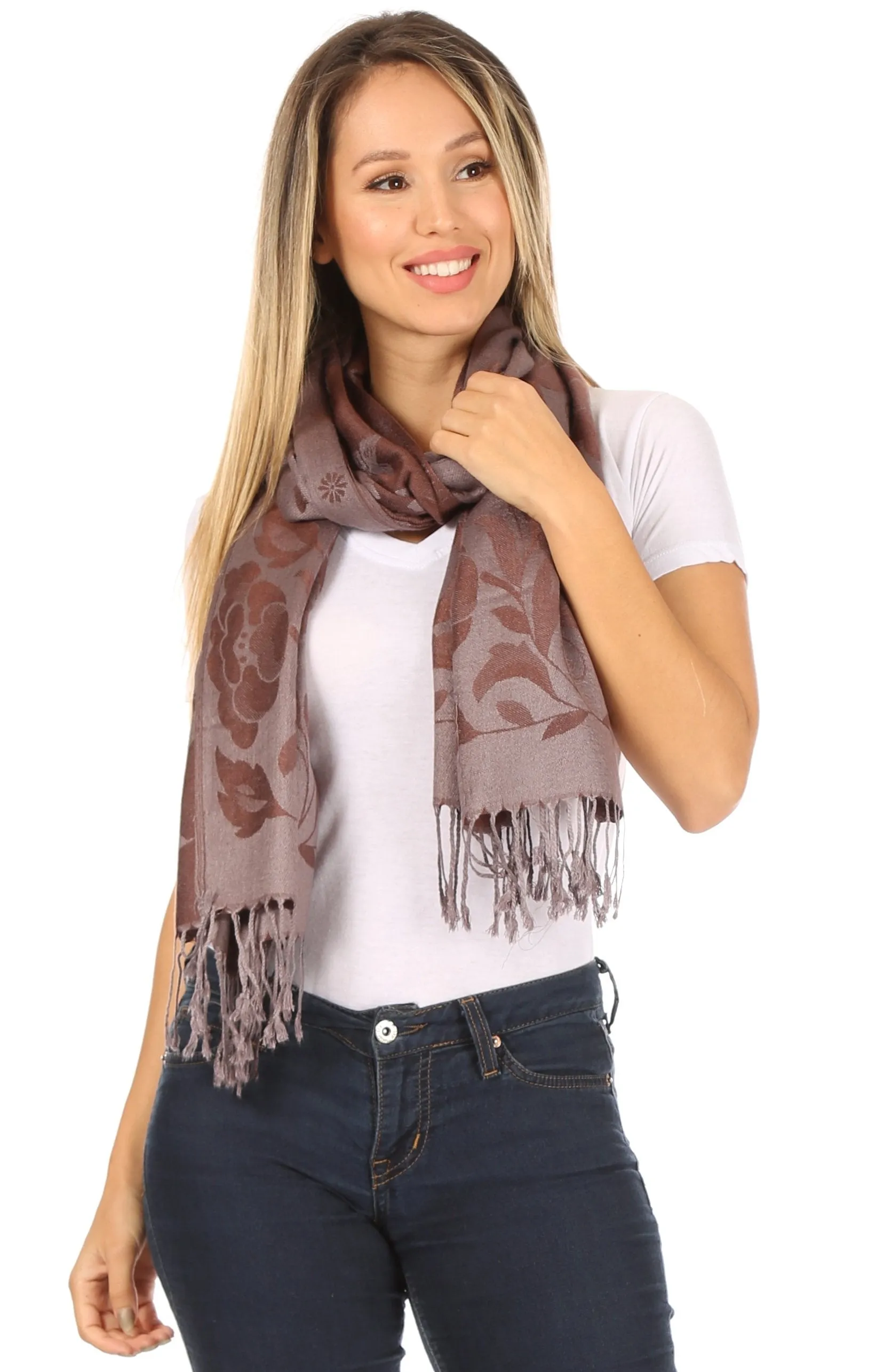 Sakkas Tawny Reversible Butterfly Pashmina/ Shawl/ Wrap/ Stole