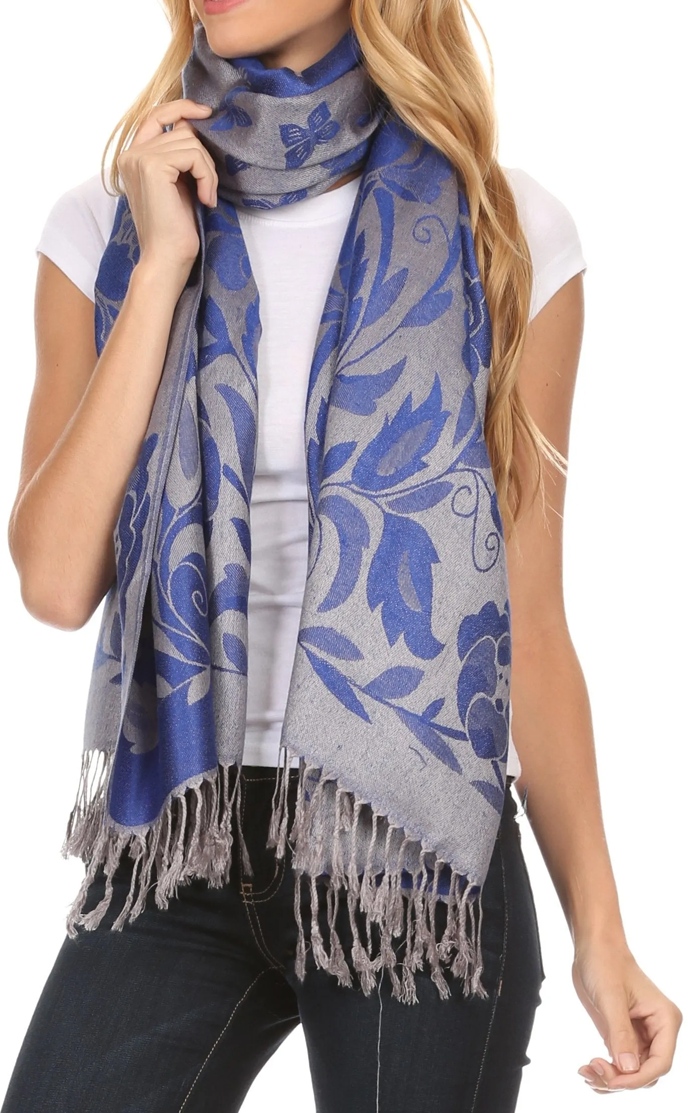 Sakkas Tawny Reversible Butterfly Pashmina/ Shawl/ Wrap/ Stole