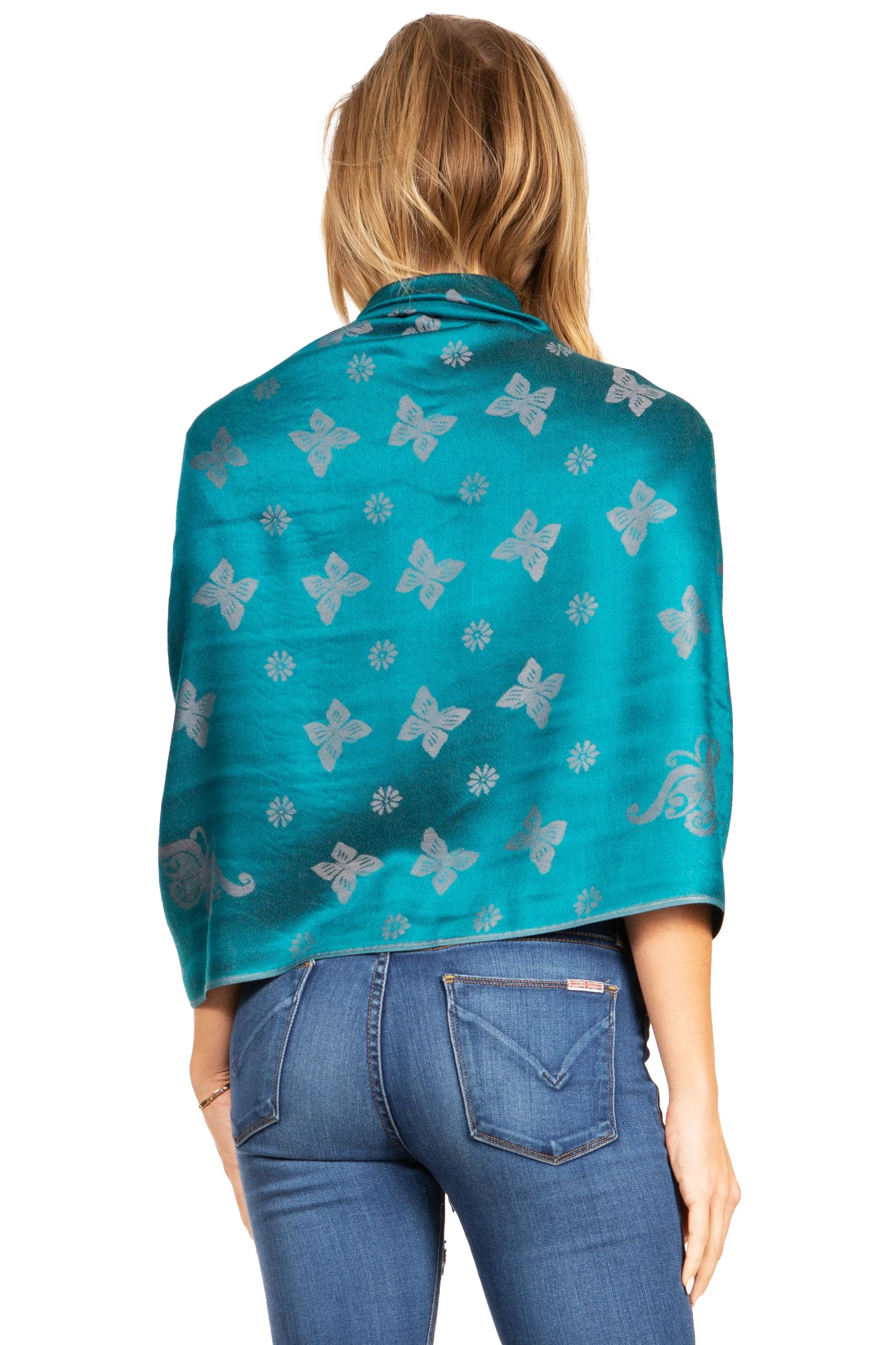 Sakkas Tawny Reversible Butterfly Pashmina/ Shawl/ Wrap/ Stole