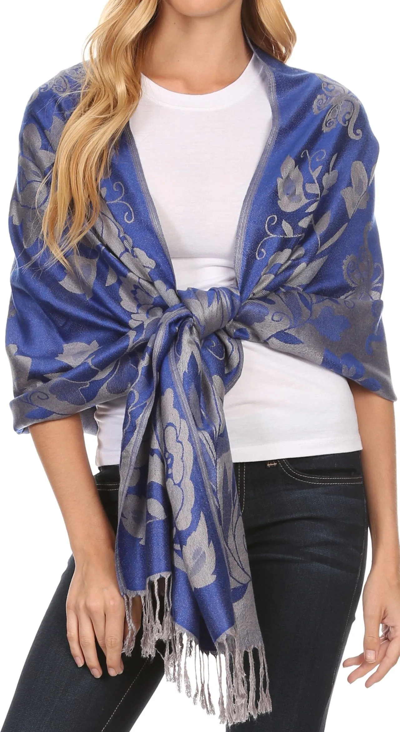 Sakkas Tawny Reversible Butterfly Pashmina/ Shawl/ Wrap/ Stole