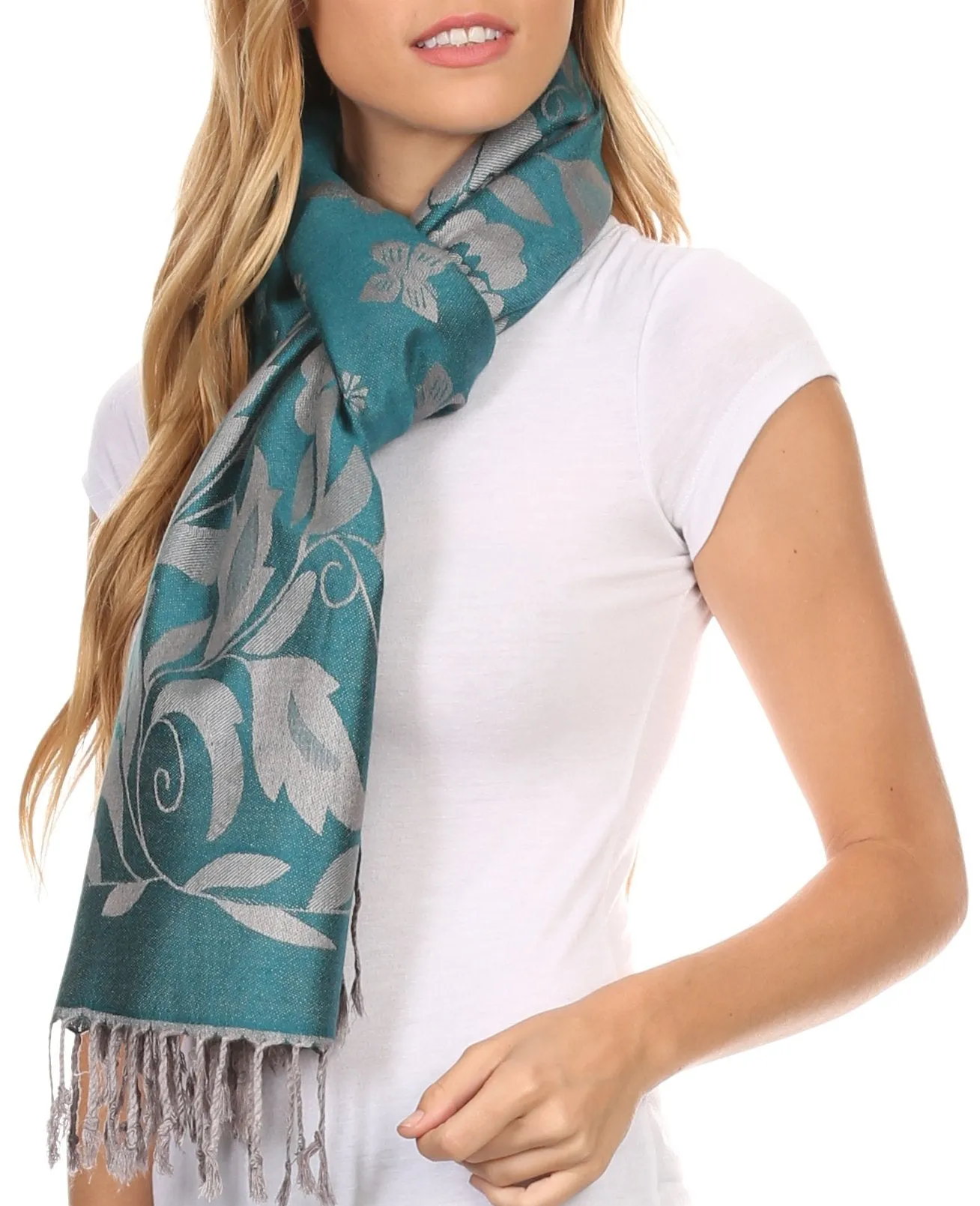 Sakkas Tawny Reversible Butterfly Pashmina/ Shawl/ Wrap/ Stole