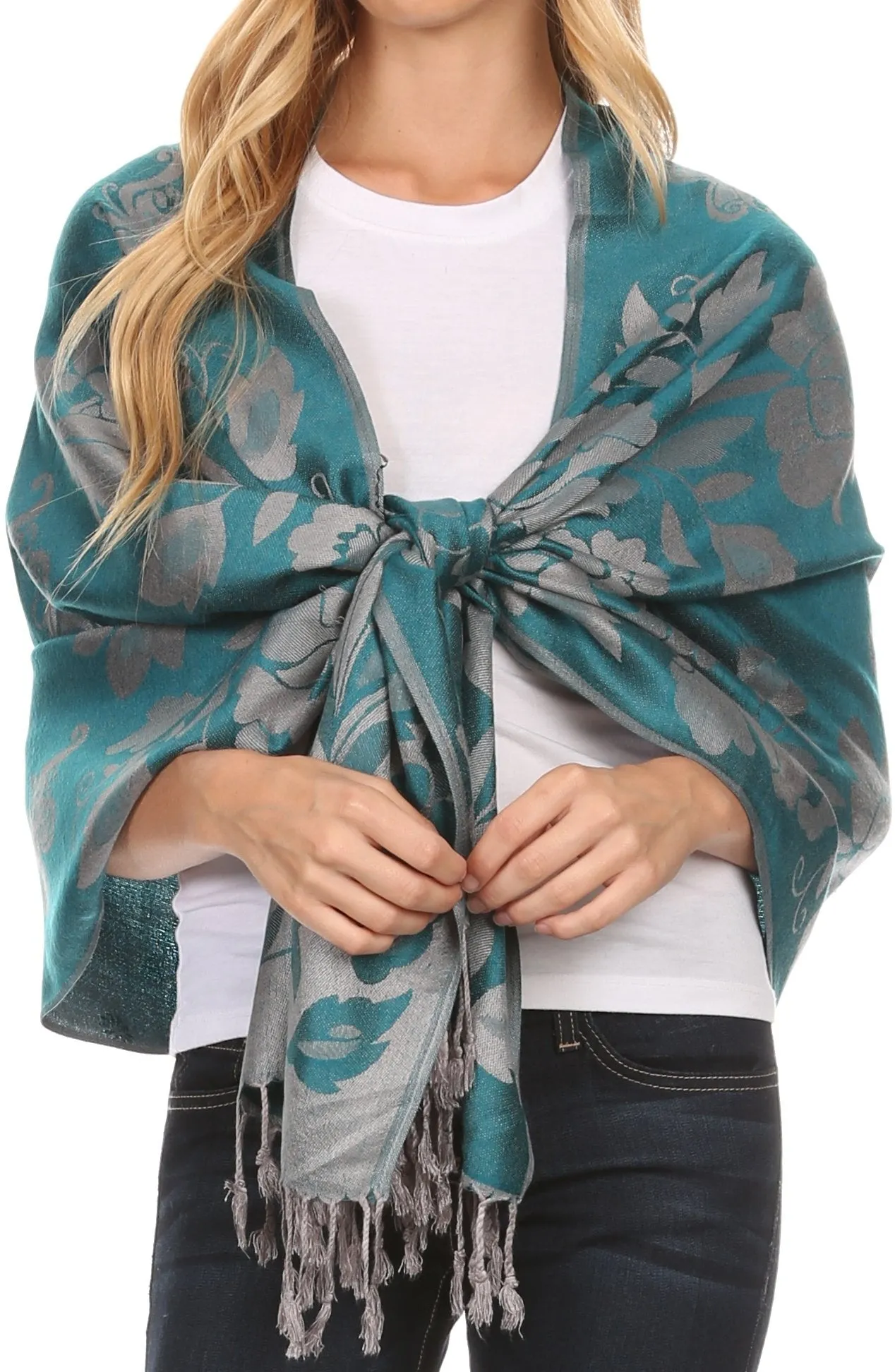 Sakkas Tawny Reversible Butterfly Pashmina/ Shawl/ Wrap/ Stole