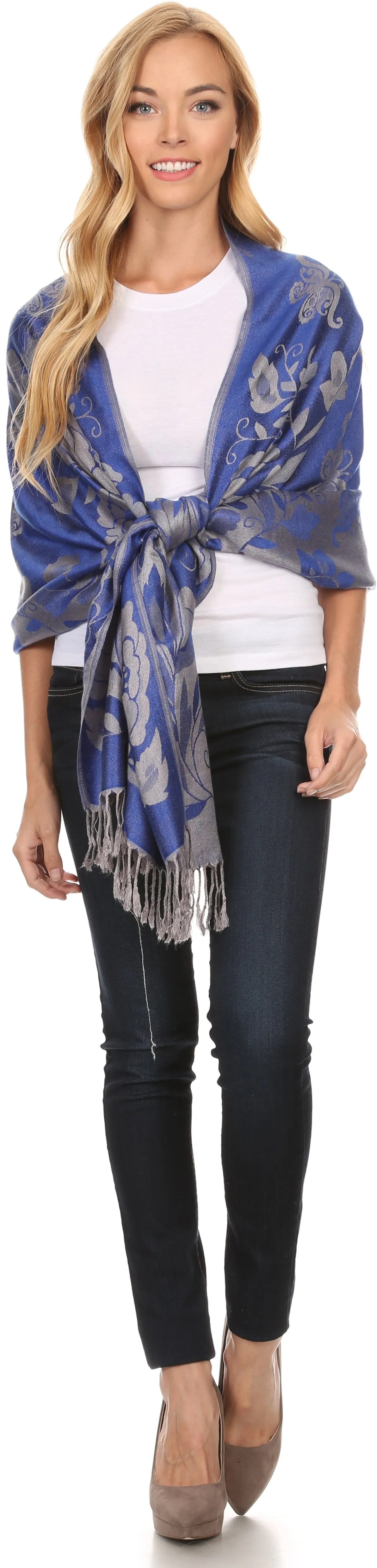 Sakkas Tawny Reversible Butterfly Pashmina/ Shawl/ Wrap/ Stole