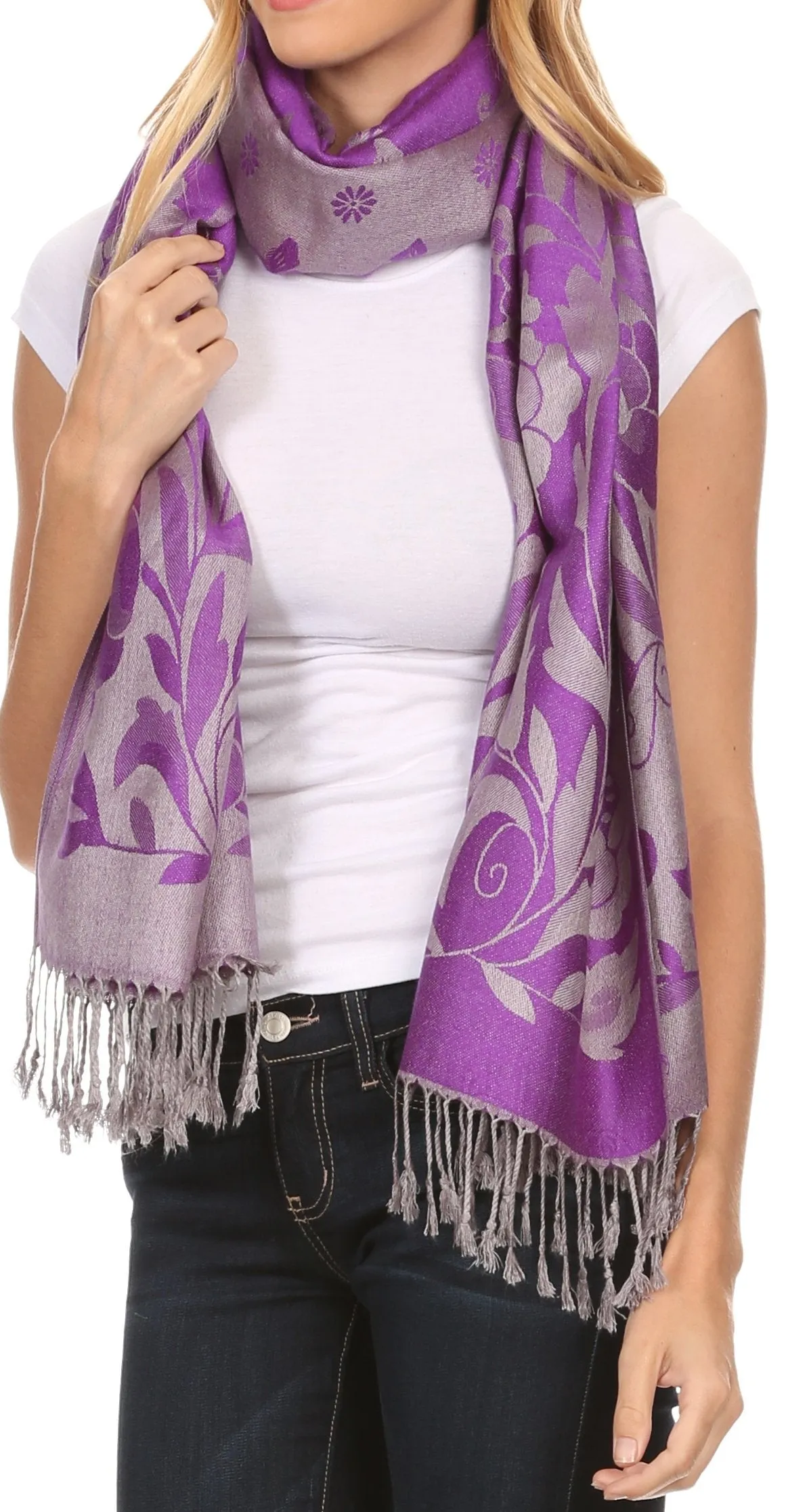 Sakkas Tawny Reversible Butterfly Pashmina/ Shawl/ Wrap/ Stole