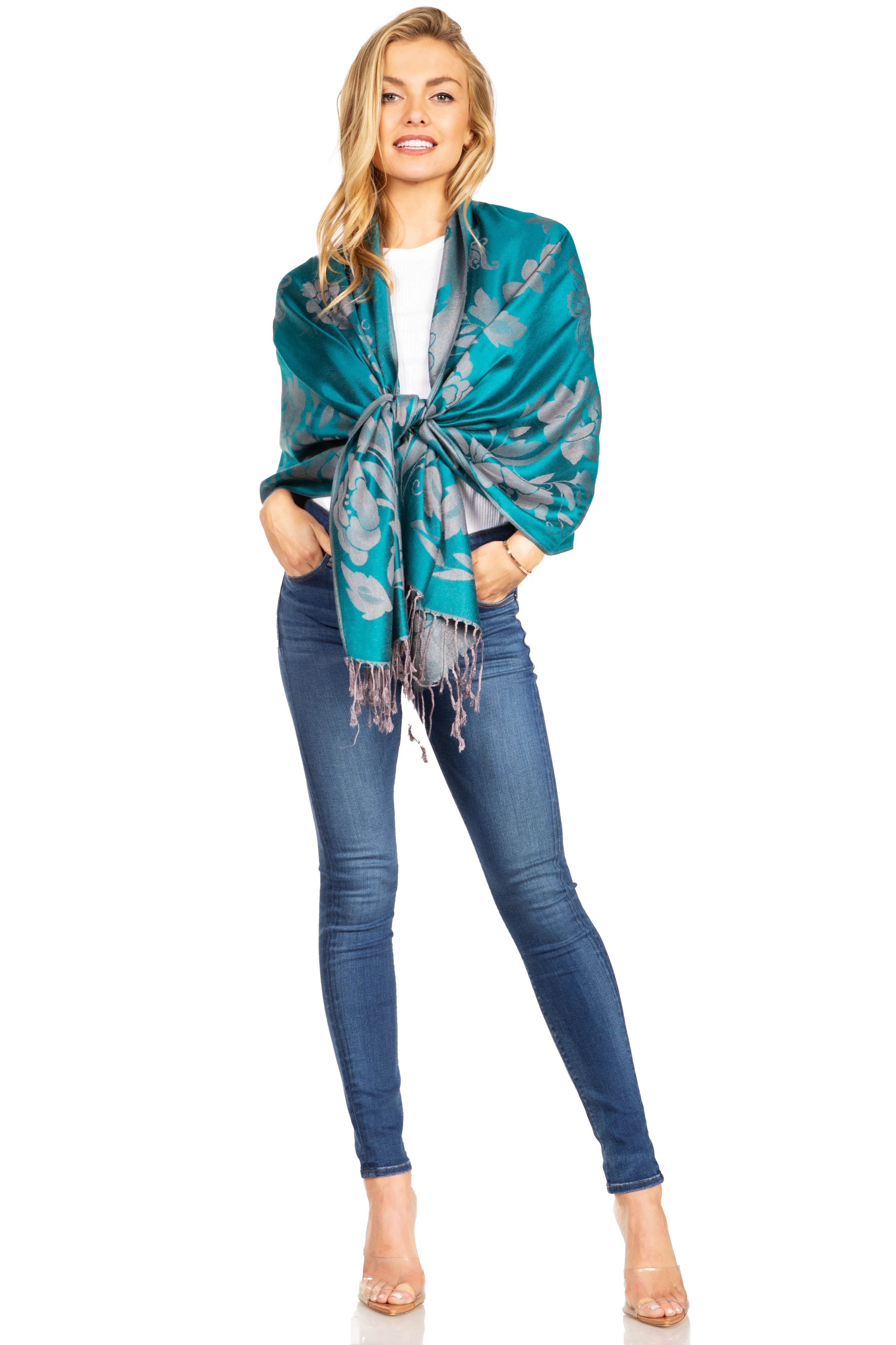 Sakkas Tawny Reversible Butterfly Pashmina/ Shawl/ Wrap/ Stole