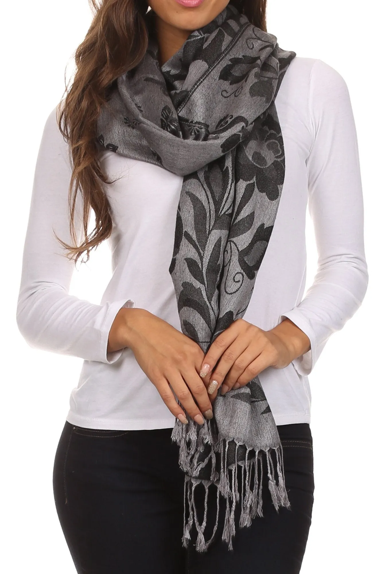 Sakkas Tawny Reversible Butterfly Pashmina/ Shawl/ Wrap/ Stole