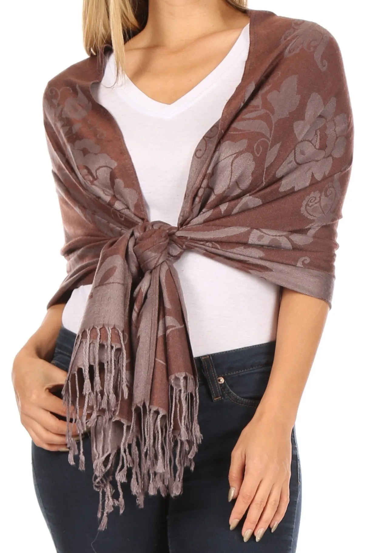 Sakkas Tawny Reversible Butterfly Pashmina/ Shawl/ Wrap/ Stole