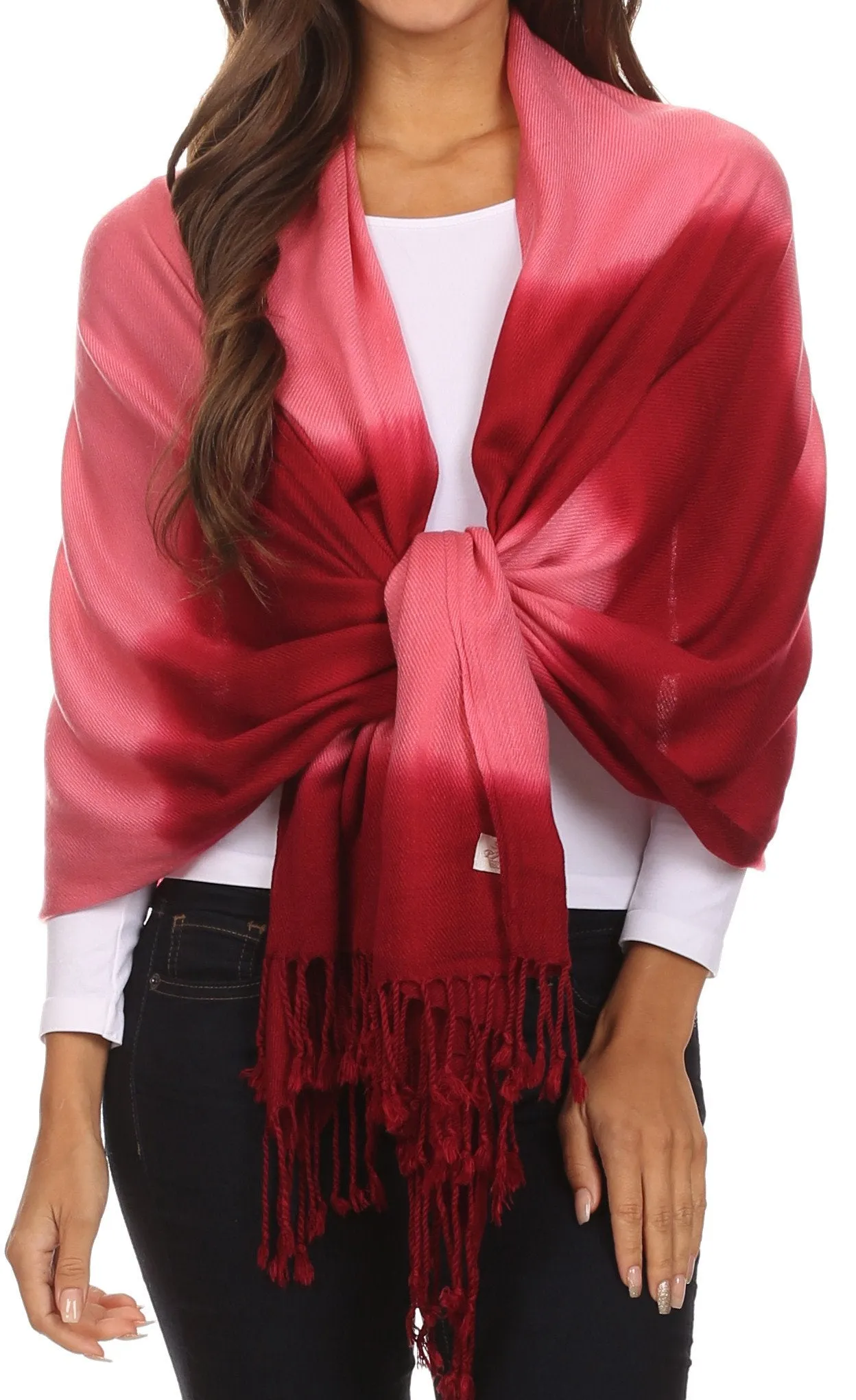 Sakkas Vicki Trendy Ombre Stripe Tie Dye Pashmina/ Shawl/ Wrap/ Stole