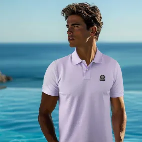 Sandbanks Badge Logo Polo Shirt in Lilac