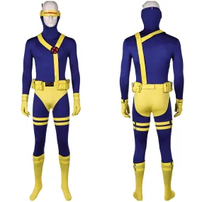 Scott Summers Blue Jumpsuit Party Carnival Halloween Cosplay Costume