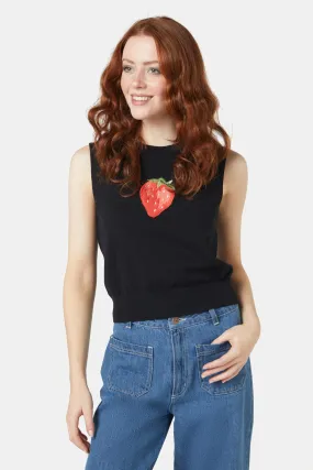 Strawberry Embroidered Vest