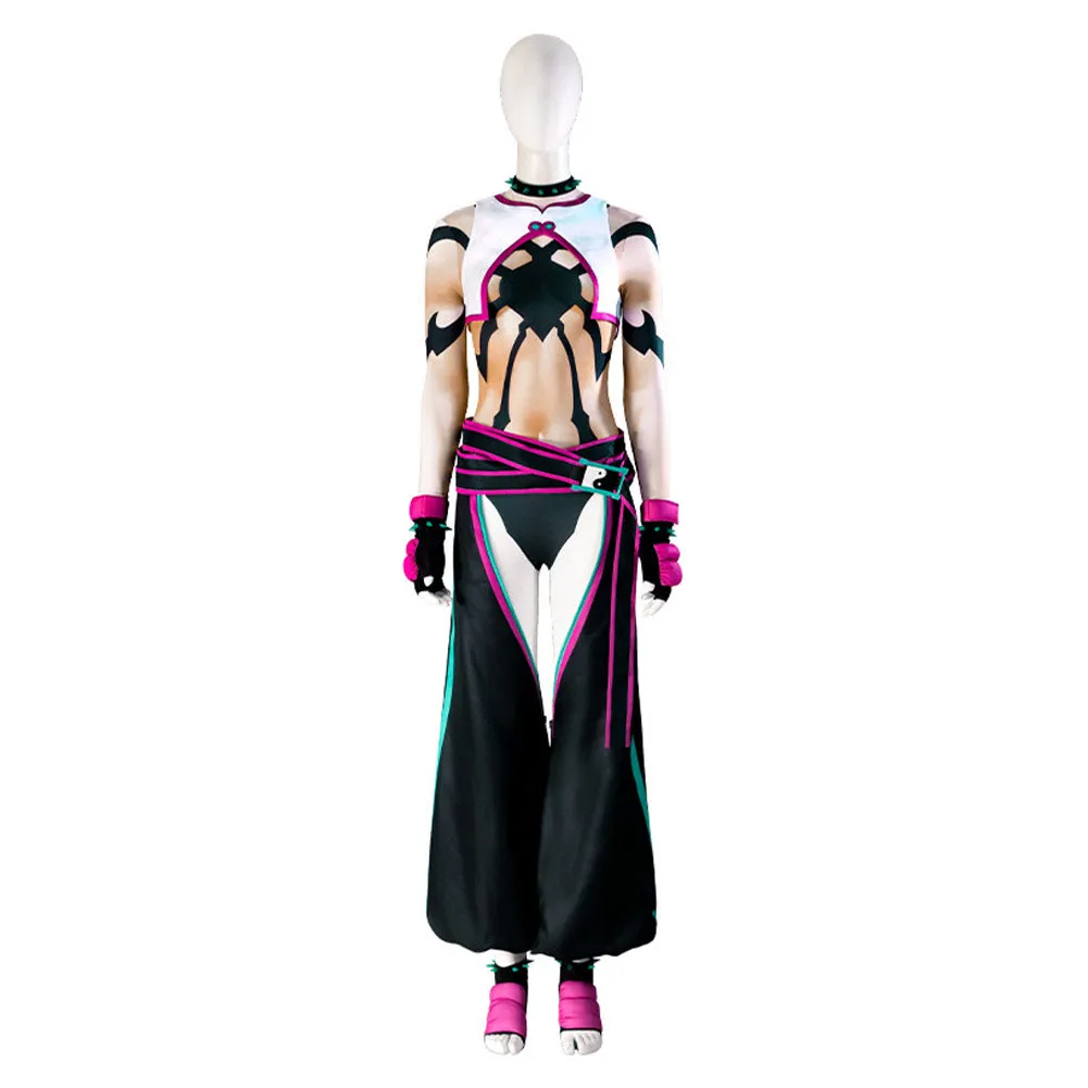 Street Fighter Han Juri Girls Women Jumpsuit Outfits Party Carnival Halloween Cosplay Costume