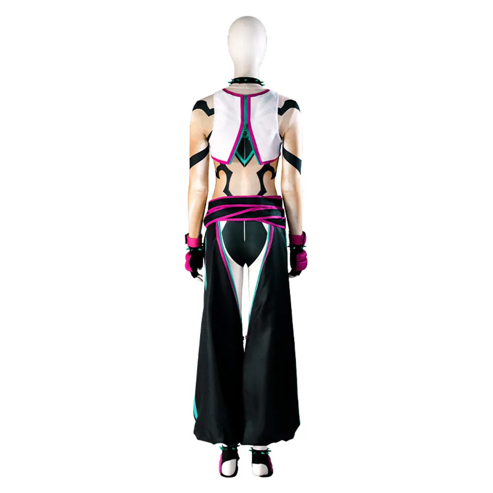 Street Fighter Han Juri Girls Women Jumpsuit Outfits Party Carnival Halloween Cosplay Costume