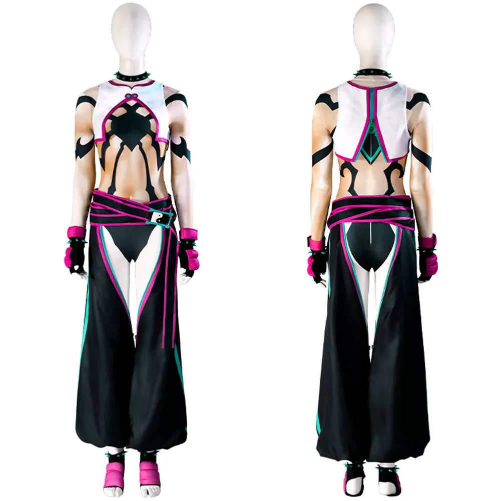 Street Fighter Han Juri Girls Women Jumpsuit Outfits Party Carnival Halloween Cosplay Costume