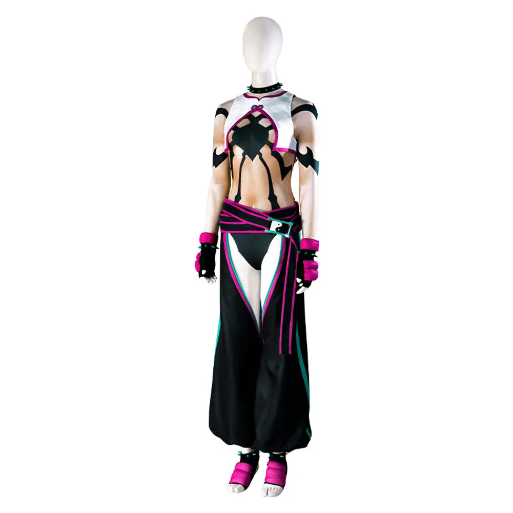 Street Fighter Han Juri Girls Women Jumpsuit Outfits Party Carnival Halloween Cosplay Costume