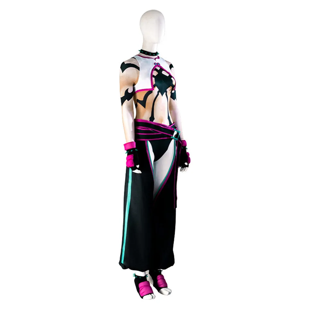 Street Fighter Han Juri Girls Women Jumpsuit Outfits Party Carnival Halloween Cosplay Costume