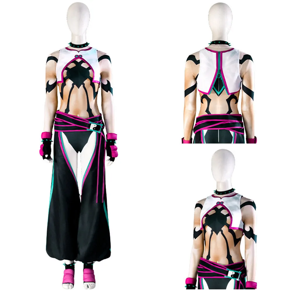 Street Fighter Han Juri Girls Women Jumpsuit Outfits Party Carnival Halloween Cosplay Costume